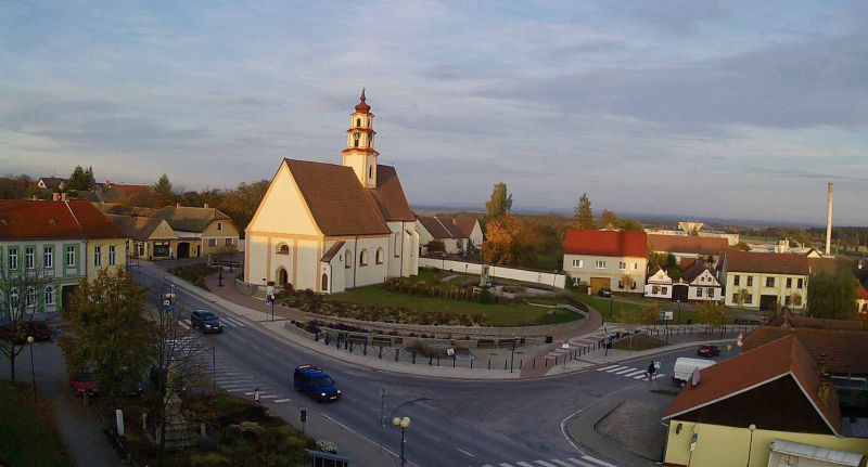 Zaznamenaný pohled z webové kamery, podvečer